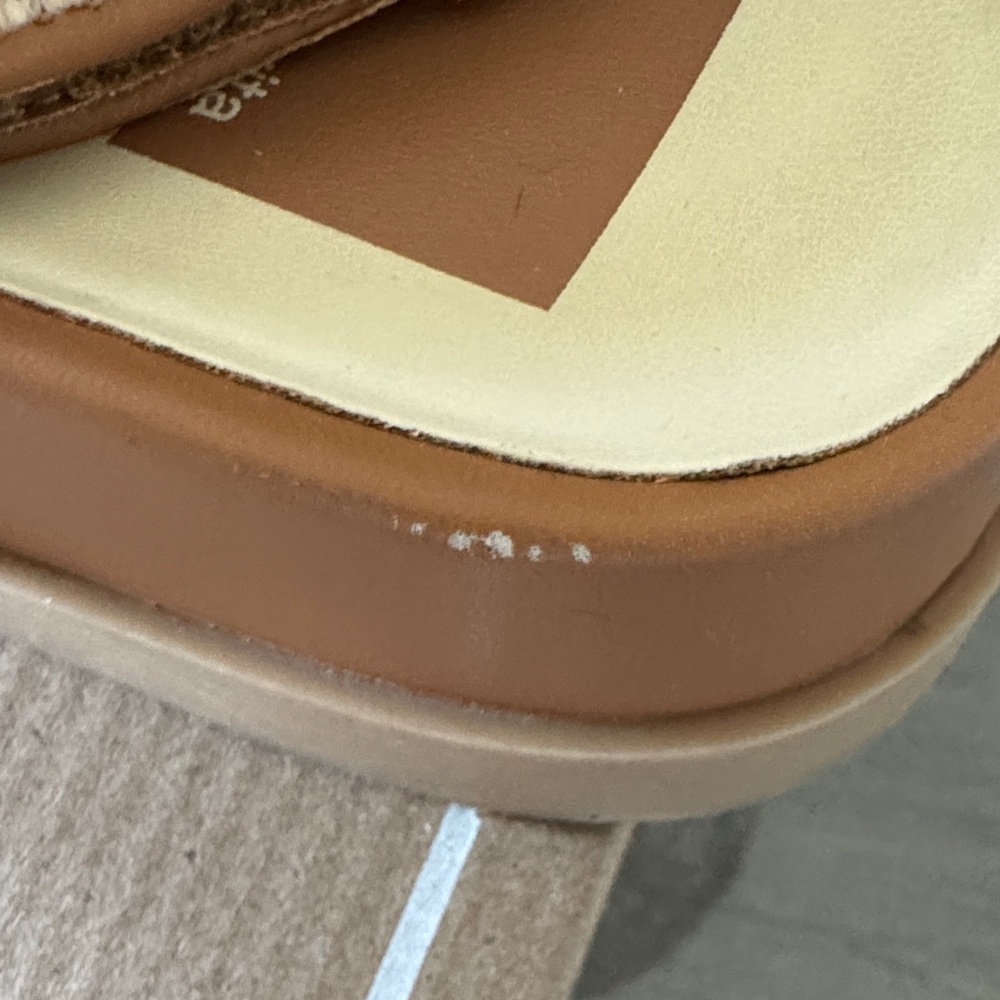 Dolce Vita Natural Tan Woven Buckle Platform Sandals - Picture 7 of 13